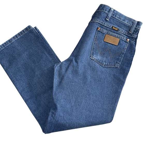 Wrangler Other - Wrangler Cowboy Cut Slim Fit Jeans Mens 35x30 Blue  936PWD High Rise Straight